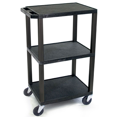 Image for TUFFY UTILITY TROLLEY 3 SHELF 1070MM BLACK from Clipboard Stationers & Art Supplies