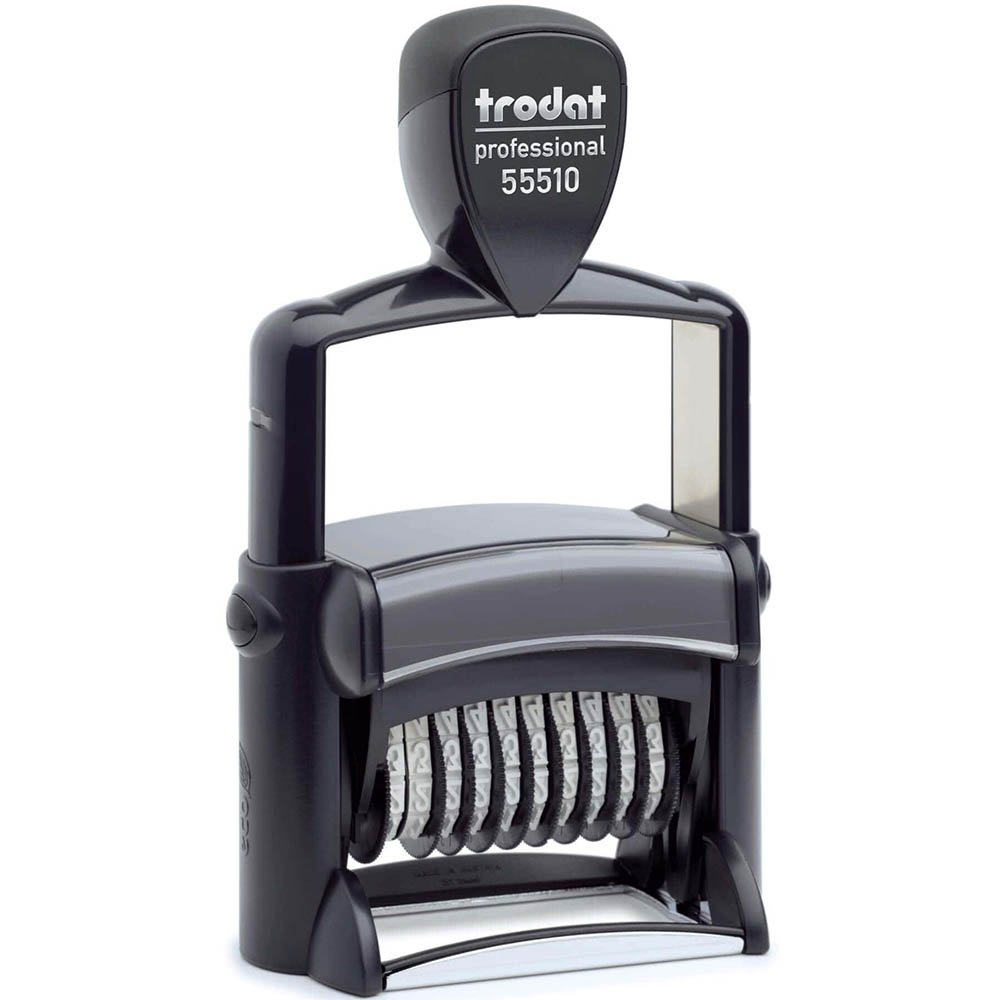 Image for TRODAT 55510 PROFESSIONAL SELF-INKING NUMBERER STAMP 10 BAND 5MM BLACK from Office Fix - WE WILL BEAT ANY ADVERTISED PRICE BY 10%