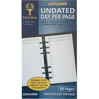 debden dayplanner pr2015 personal edition refill non-dated day to page 172 x 96mm