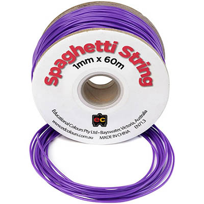 Image for EDUCATIONAL COLOURS SPAGHETTI STRING PVC TUBE 1MM X 60M PURPLE from Memo Office and Art