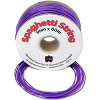 educational colours spaghetti string pvc tube 1mm x 60m purple