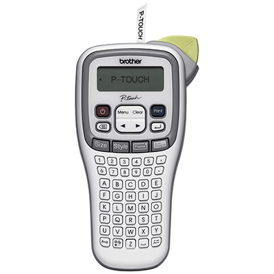 Image for BROTHER PT-H105 P-TOUCH HANDHELD PORTABLE LABEL MAKER WHITE/GREY from Office Heaven