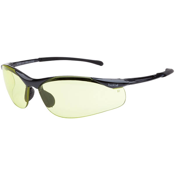 Image for BOLLE SAFETY CONTOUR SAFETY GLASSES AMBER LENS from BusinessWorld Computer & Stationery Warehouse