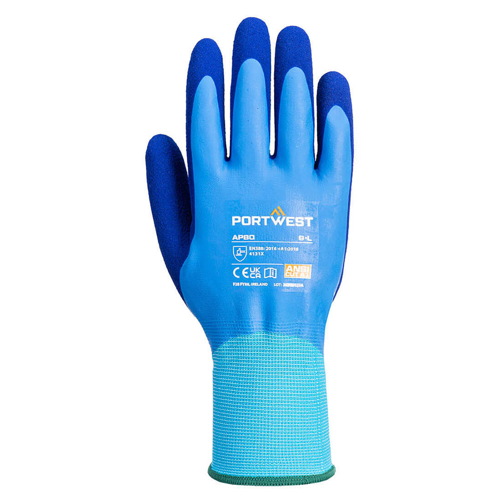 Image for PORTWEST LIQUID PRO GLOVE SMALL BLUE from BusinessWorld Computer & Stationery Warehouse