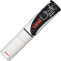uni-ball chalk marker broad chisel tip 15mm white