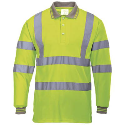 Image for PORTWEST S277 HI-VIS POLO SHIRT LONG SLEEVED from Office Play