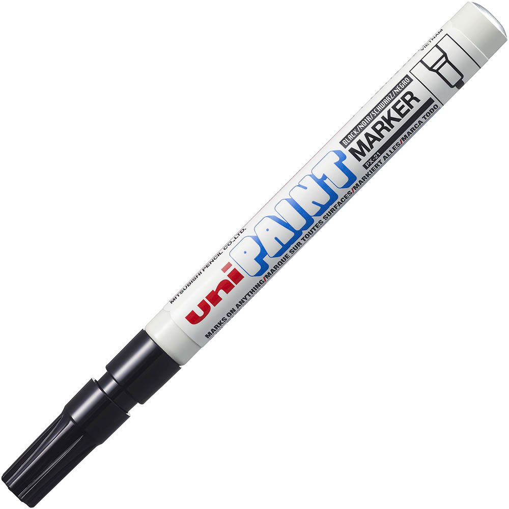 Image for UNI-BALL PX-21 PAINT MARKER BULLET 1.2MM BLACK from Australian Stationery Supplies