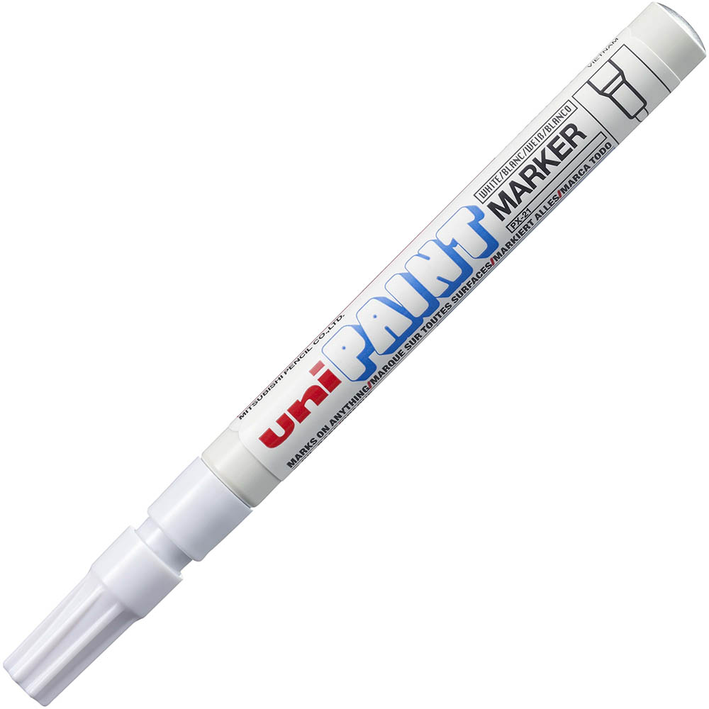 Image for UNI-BALL PX-21 PAINT MARKER BULLET 1.2MM WHITE from Clipboard Stationers & Art Supplies