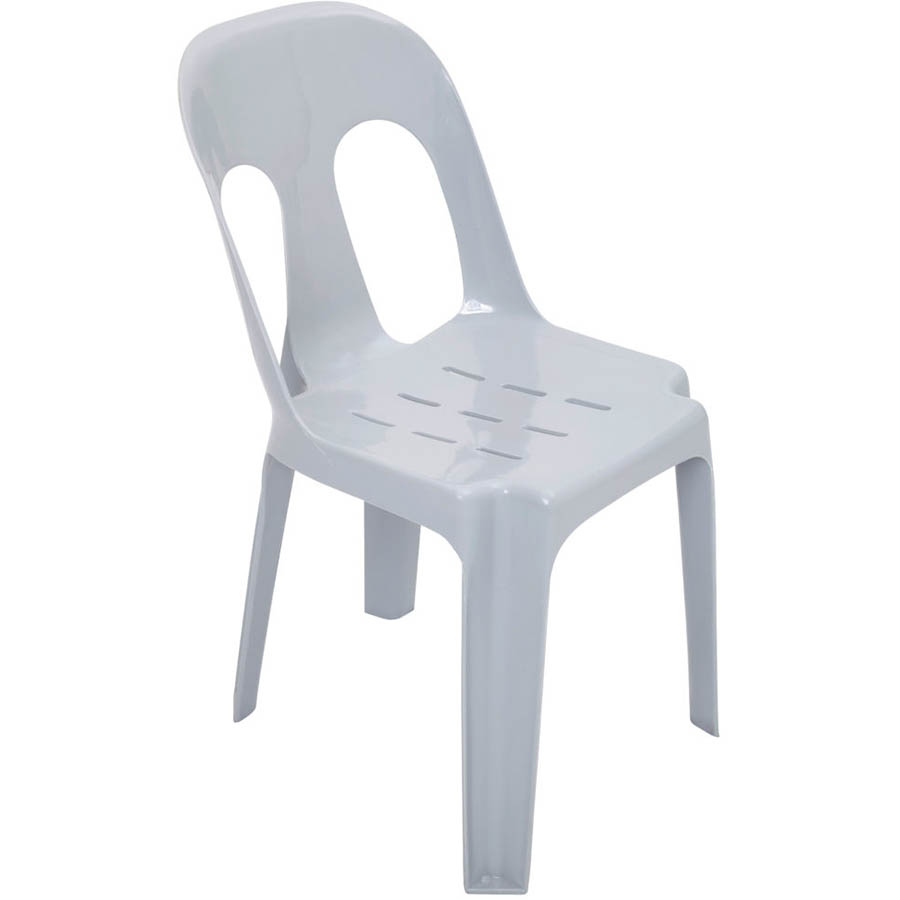 Image for RAPIDLINE PIPEE PLASTIC STACKING CHAIR GREY from Australian Stationery Supplies