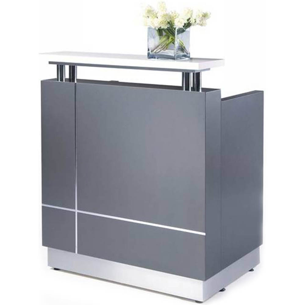 Image for OM PREMIER RECEPTIONIST COUNTER 880 X 690 X 1150MM GREY from York Stationers