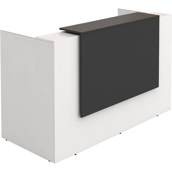 Image for SORRENTO RECEPTION COUNTER 1800 X 840 X 1150MM CHARCOAL/WHITE from Mitronics Corporation