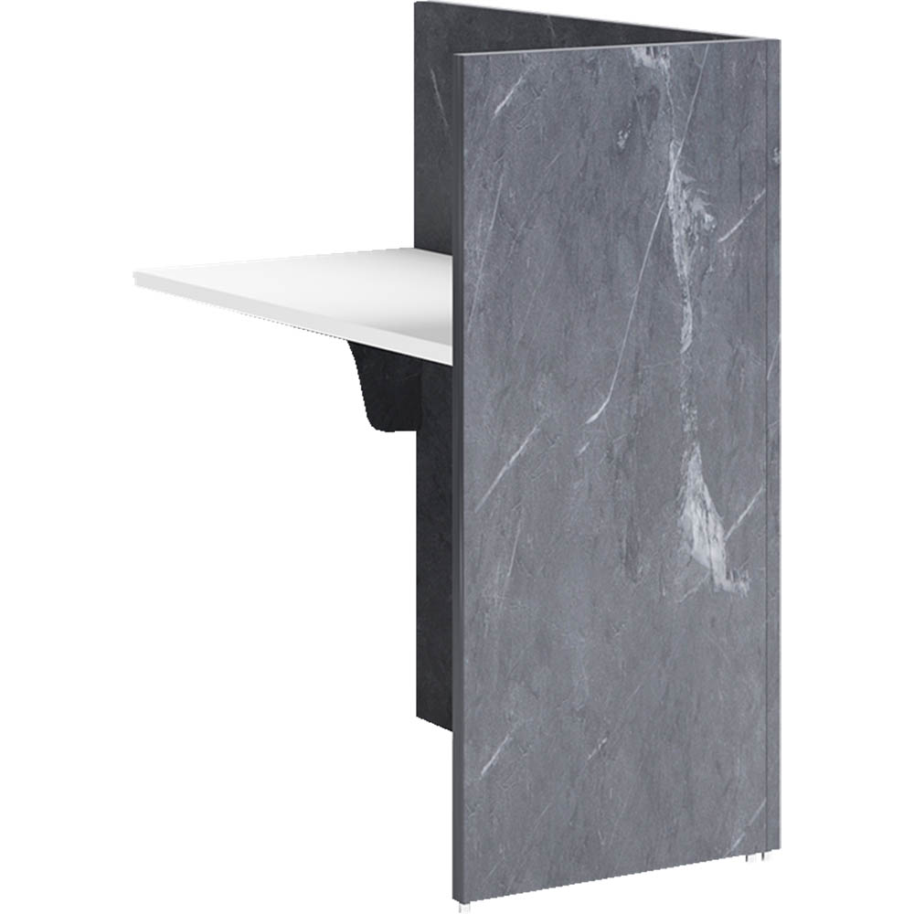 Image for SORRENTO RECEPTION COUNTER DESK RETURN ONLY 900 X 600 X 1150MM MARBEL CHARCOAL from Office Heaven