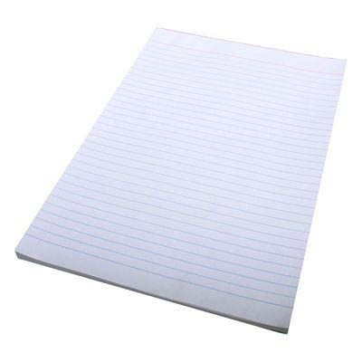 Image for QUILL RULED BANK PAD 2 SIDES 70GSM 100 LEAF A4 WHITE from Challenge Office Supplies