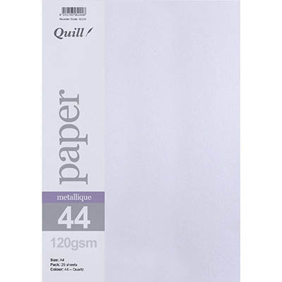 Image for QUILL METALLIQUE PAPER 120GSM A4 QUARTZ PACK 25 from BusinessWorld Computer & Stationery Warehouse