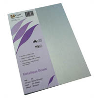 quill metallique board 285gsm a4 silver shadow pack 25