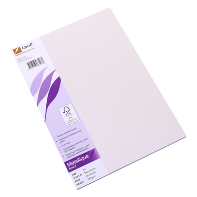 Image for QUILL METALLIQUE BOARD 285GSM A4 MOONSTONE PACK 25 from Australian Stationery Supplies