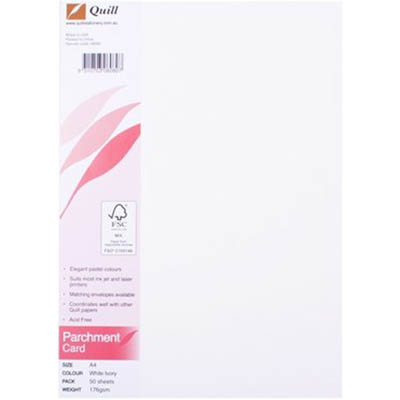 Image for QUILL PARCHMENT PAPER 90GSM A4 WHITE IVORY PACK 100 from ONET B2C Store