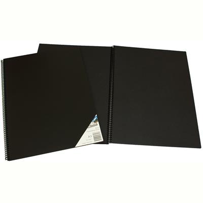Image for QUILL VISUAL ART DIARY 110GSM 90 PAGE A3 PP BLACK from Office Heaven