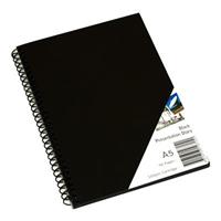 quill visual art diary 110gsm 90 page a5 pp black