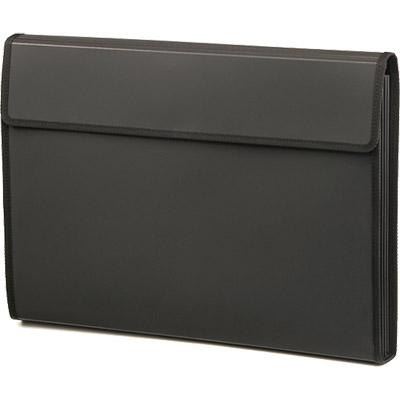 Image for FOLDERMATE BLACKDOT EXPANDING FILE 5 REMOVABLE POCKETS A3 BLACK from Clipboard Stationers & Art Supplies