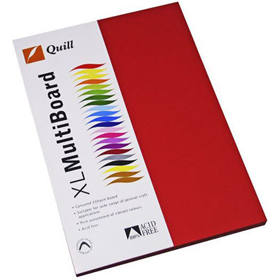 Image for QUILL COLOURED A4 COPY PAPER 80GSM RED PACK 100 SHEETS from Challenge Office Supplies