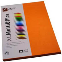 quill coloured a4 copy paper 80gsm orange pack 100 sheets