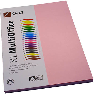 Image for QUILL COLOURED A4 COPY PAPER 80GSM MUSK PACK 100 SHEETS from Positive Stationery