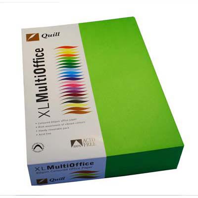 Image for QUILL COLOURED A4 COPY PAPER 80GSM LIME PACK 500 SHEETS from That Office Place PICTON