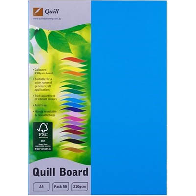 Image for QUILL XL MULTIBOARD 210GSM A4 MARINE BLUE PACK 50 from Office Heaven