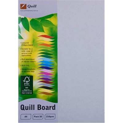 Image for QUILL XL MULTIBOARD 210GSM A4 GREY PACK 50 from Memo Office and Art