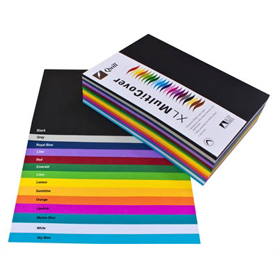 Image for QUILL COVER PAPER 125GSM A4 ASSORTED PACK 500 from Office Heaven
