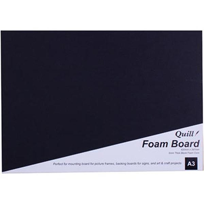 Image for QUILL FOAM BOARD 5MM A3 BLACK from SNOWS OFFICE SUPPLIES - Brisbane Family Company