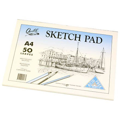 Image for QUILL SKETCH PAD 110GSM 100 PAGE A4 WHITE from That Office Place PICTON