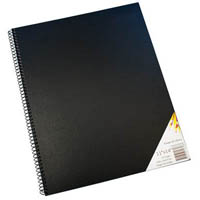 quill visual art diary 110gsm 120 page 11 x 14inches black