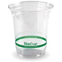 biopak biocup pla cup 420ml clear pack 50