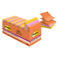 post-it r330-18ssaucp super sticky pop up notes 76 x 76mm energy boost cabinet pack 18