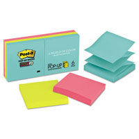 post-it r330-6ssmia super sticky pop up notes miami 76 x 76mm 90 sheets pack 6