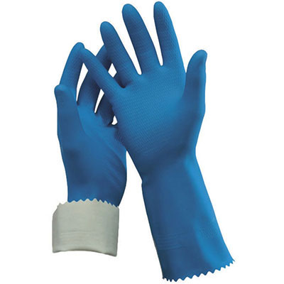 Image for OATES FLOCK LINED RUBBER GLOVE SIZE 8 - 8.5 BLUE from Mitronics Corporation