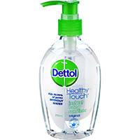 dettol healthy touch anti-bacterial instant liquid hand sanitiser 200ml pump