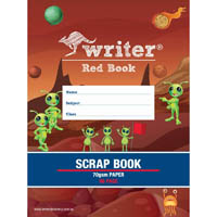 writer scrapbook 70gsm 96 page 330 x 240mm red
