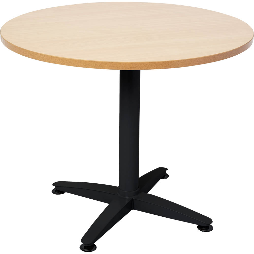 Image for RAPID SPAN 4 STAR ROUND TABLE 900MM BEECH/BLACK from Challenge Office Supplies