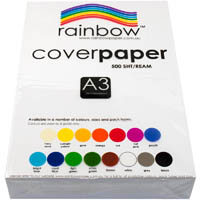 rainbow cover paper 125gsm a3 white pack 500