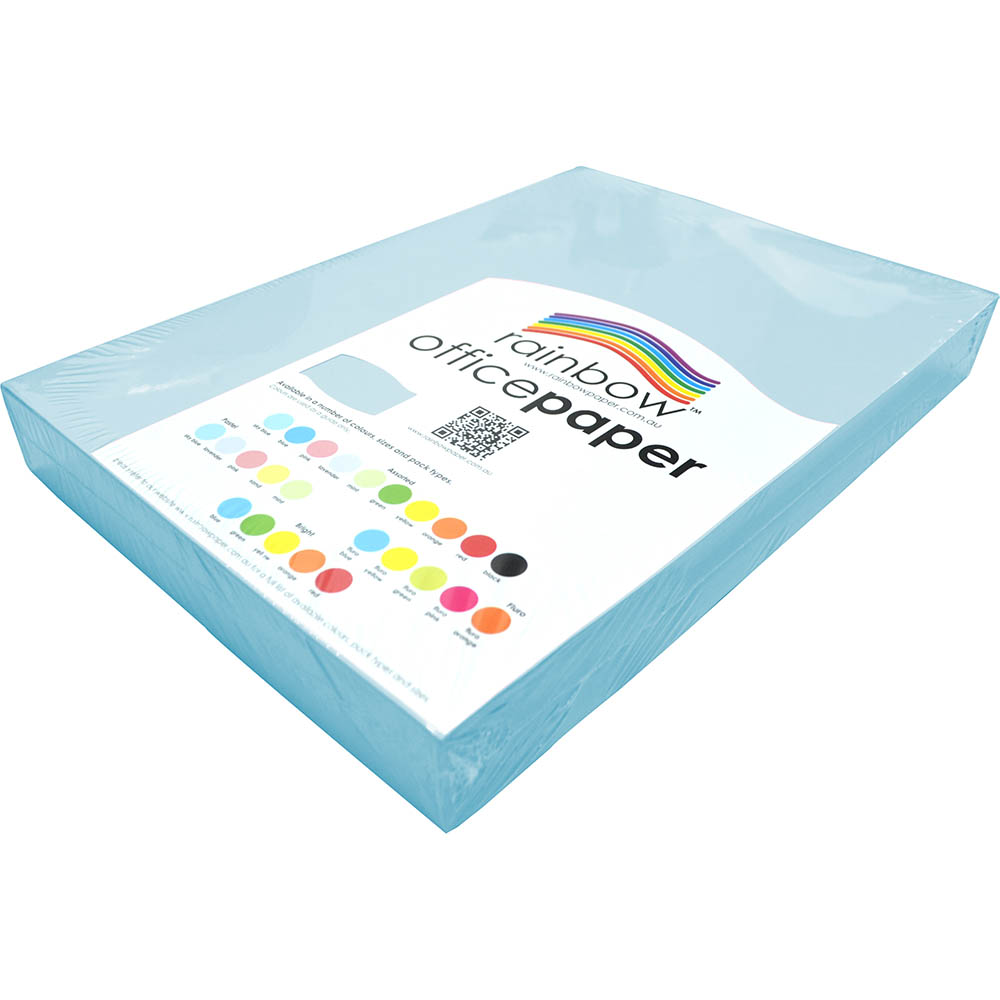 Image for RAINBOW COLOURED A3 COPY PAPER 80GSM 500 SHEETS SKY BLUE from That Office Place PICTON