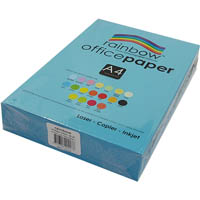 rainbow coloured a4 copy paper 80gsm 500 sheets blue