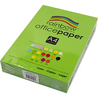 rainbow coloured a4 copy paper 80gsm 500 sheets green