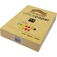 rainbow coloured a4 copy paper 80gsm 500 sheets lemon yellow