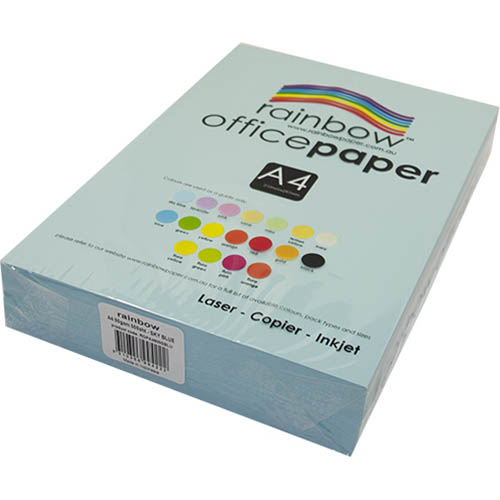 Image for RAINBOW COLOURED A4 COPY PAPER 80GSM 500 SHEETS SKY BLUE from Prime Office Supplies