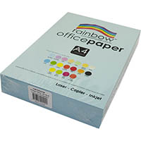 rainbow coloured a4 copy paper 80gsm 500 sheets sky blue