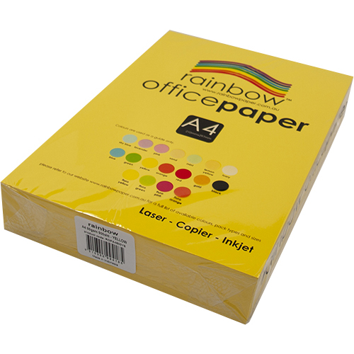 RAINBOW COLOURED A4 COPY PAPER 80GSM 500 SHEETS YELLOW |  | 7088900