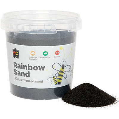 Image for EDUCATIONAL COLOURS RAINBOW SAND 1.3KG JAR BLACK from Challenge Office Supplies